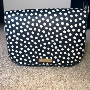 Kate Spade crossbody (large)- black with white polka dots